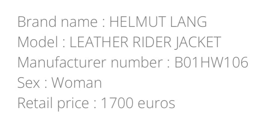 [직수입] 빈티지 helmut lang 레더 자켓 상품이미지2