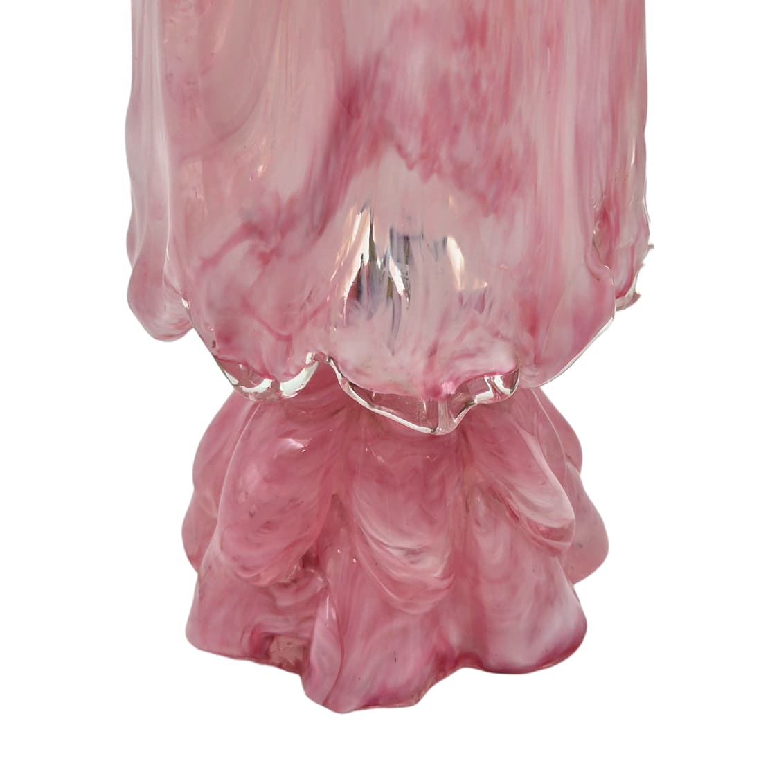 70s 이와타 핸드블로운 요리코 핑크 마블 빅 램프 상품이미지5