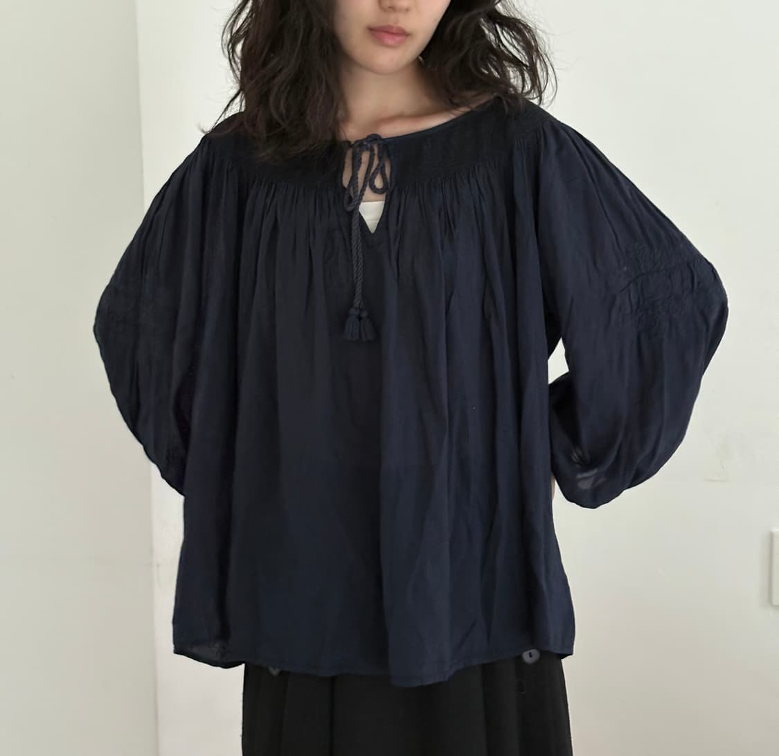 네이비 블라우스 상품이미지5