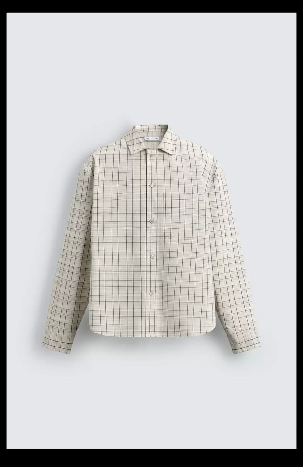 자라 핀터맛 크롭 체크셔츠  상품이미지3