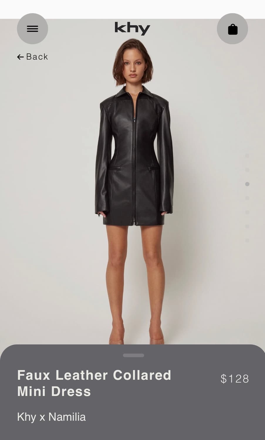 KHY 레더 미니 드레스 상품이미지4