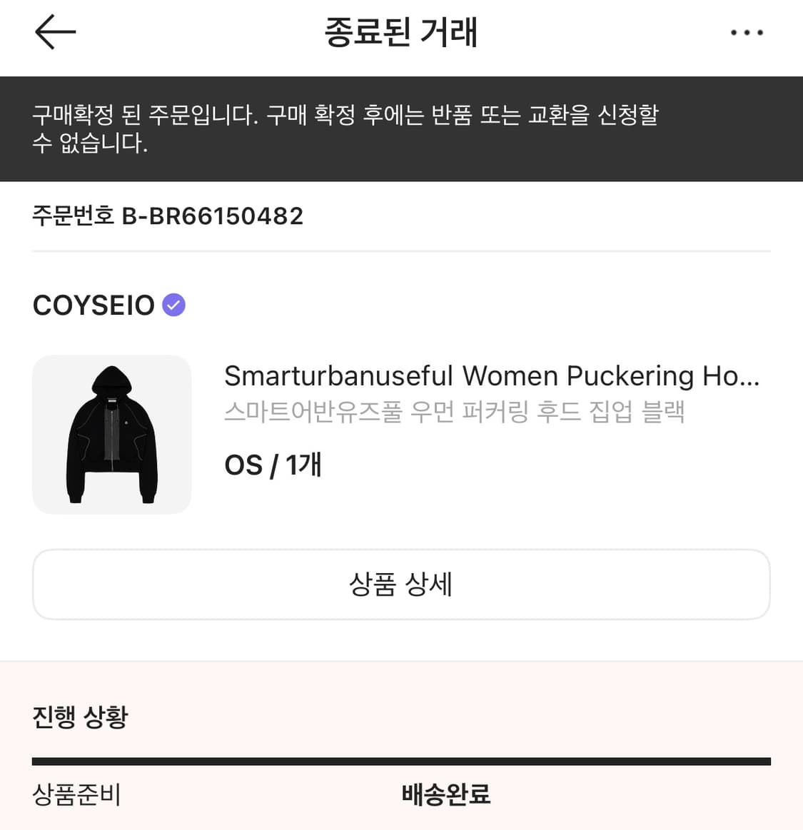 스마트어반유즈풀 우먼 퍼커링 후드집업 코이세이오 상품이미지2