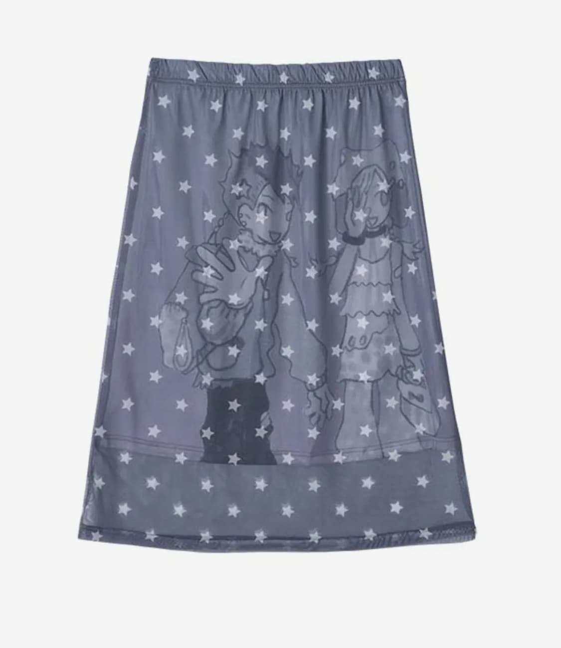 YB x Oliwa Star Print Mesh Graphic Skirt 상품이미지3