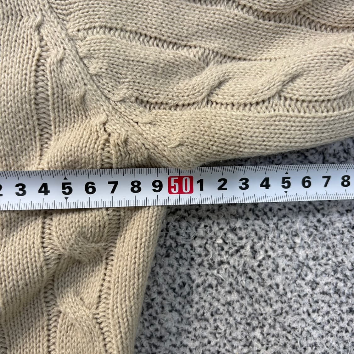 실측 여성 포니로고 크롭 케이블 니트 0423J 상품이미지5