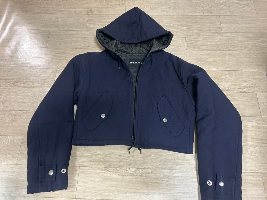 gomme 고무 누빔 크롭 후드 자켓 상품이미지2