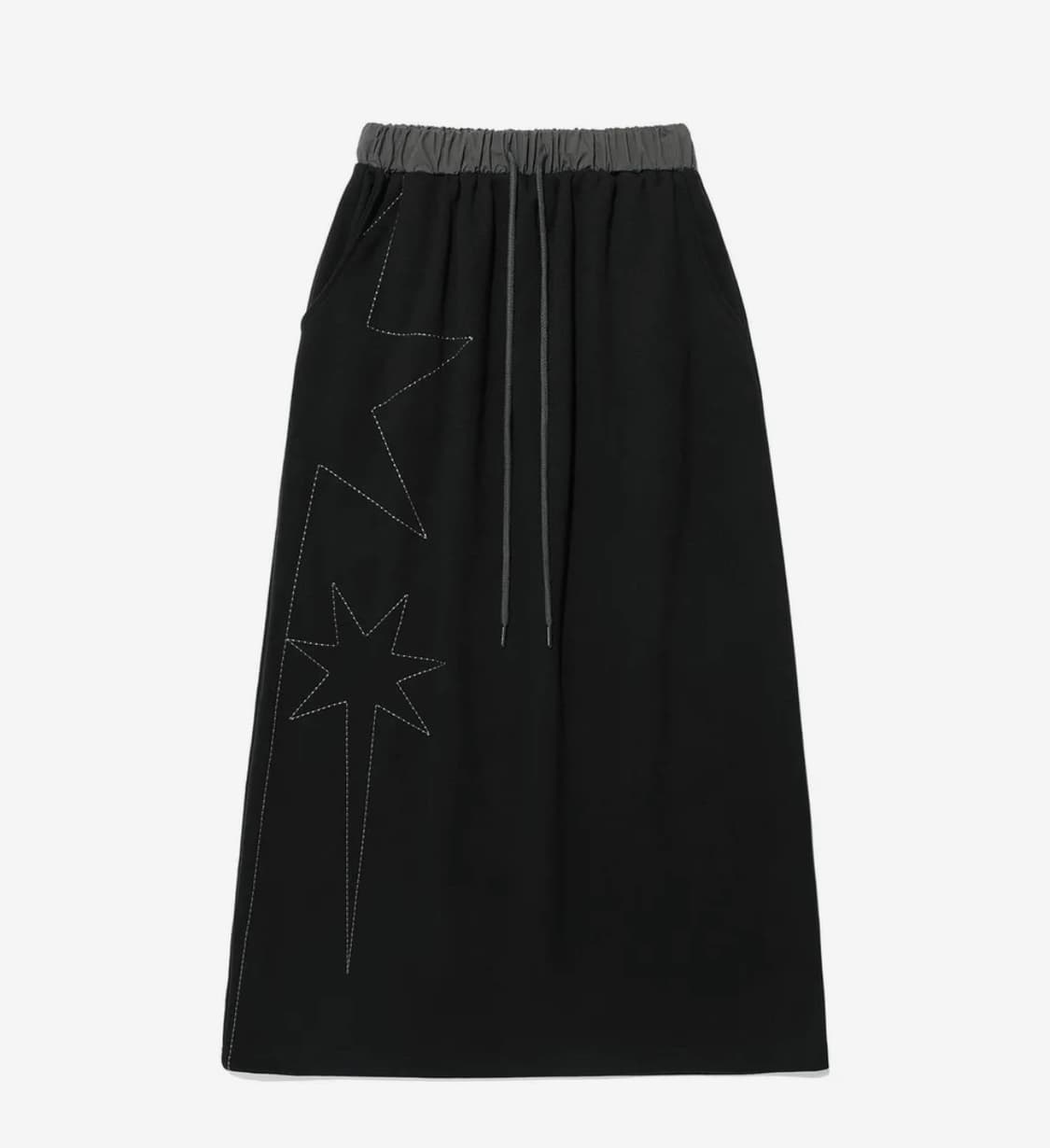 BIG STAR LOGO SWEAT SKIRT_BLACK 상품이미지1