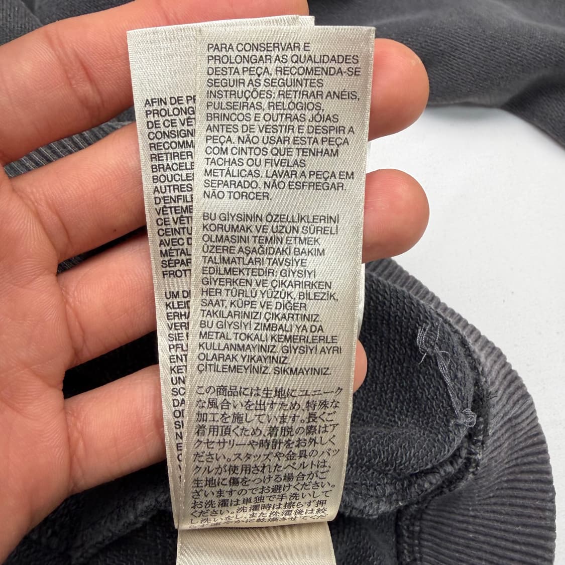 디젤 본 프린팅 차콜 스웻셔츠 XS 상품이미지10