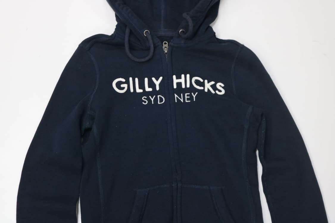 길리힉스 빈티지 시드니 자수 네이비 후드 집업 (S) 상품이미지3