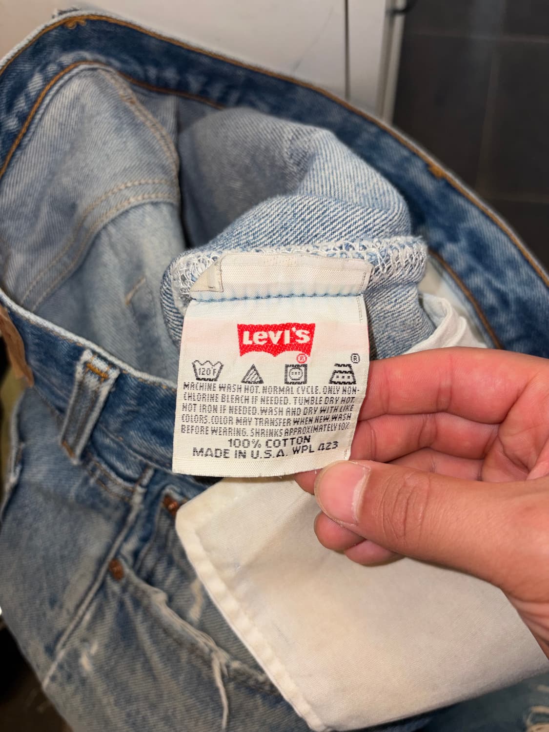 90’s Levi’s 501 524 USA distressed denim 상품이미지9
