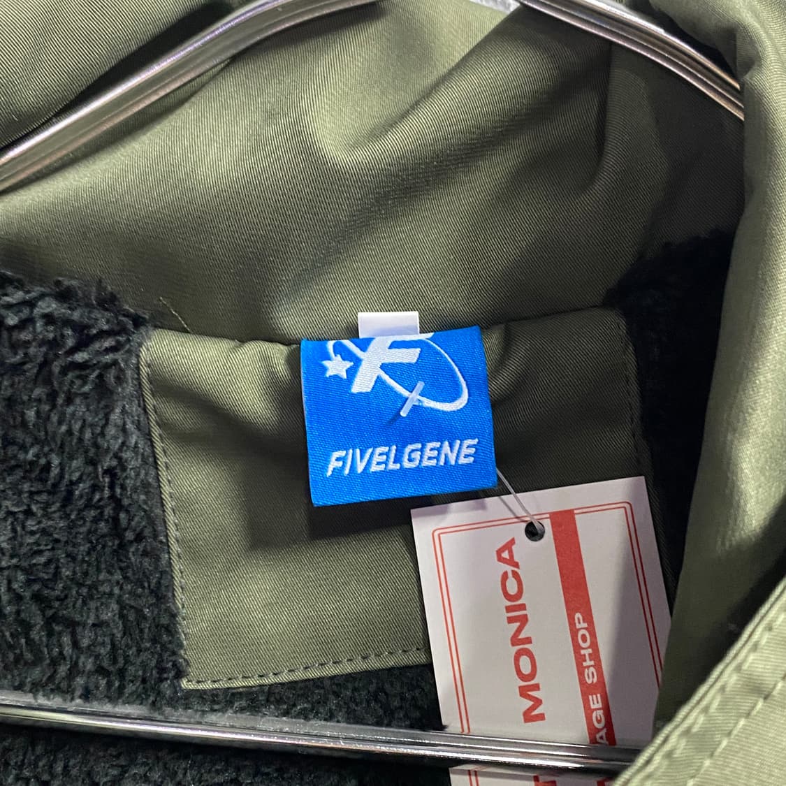 빈티지 버튼 투웨이 셔링 카키 자켓 B3670 상품이미지3