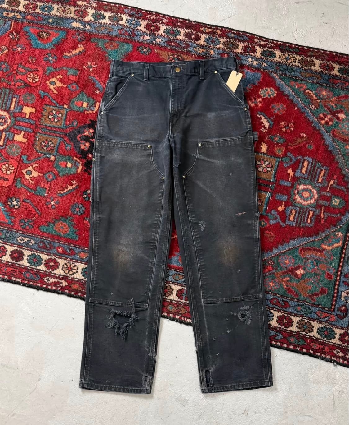 빈티지 칼하트 B01 BLK 더블니 팬츠 썩블니 34 상품이미지2