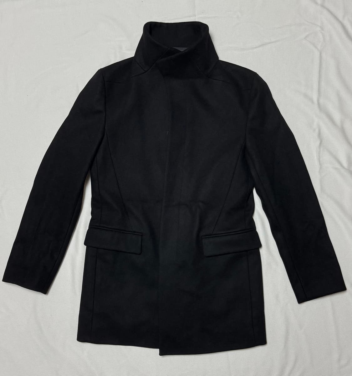 Solid Homme High Neck Hide Button Coat 상품이미지2