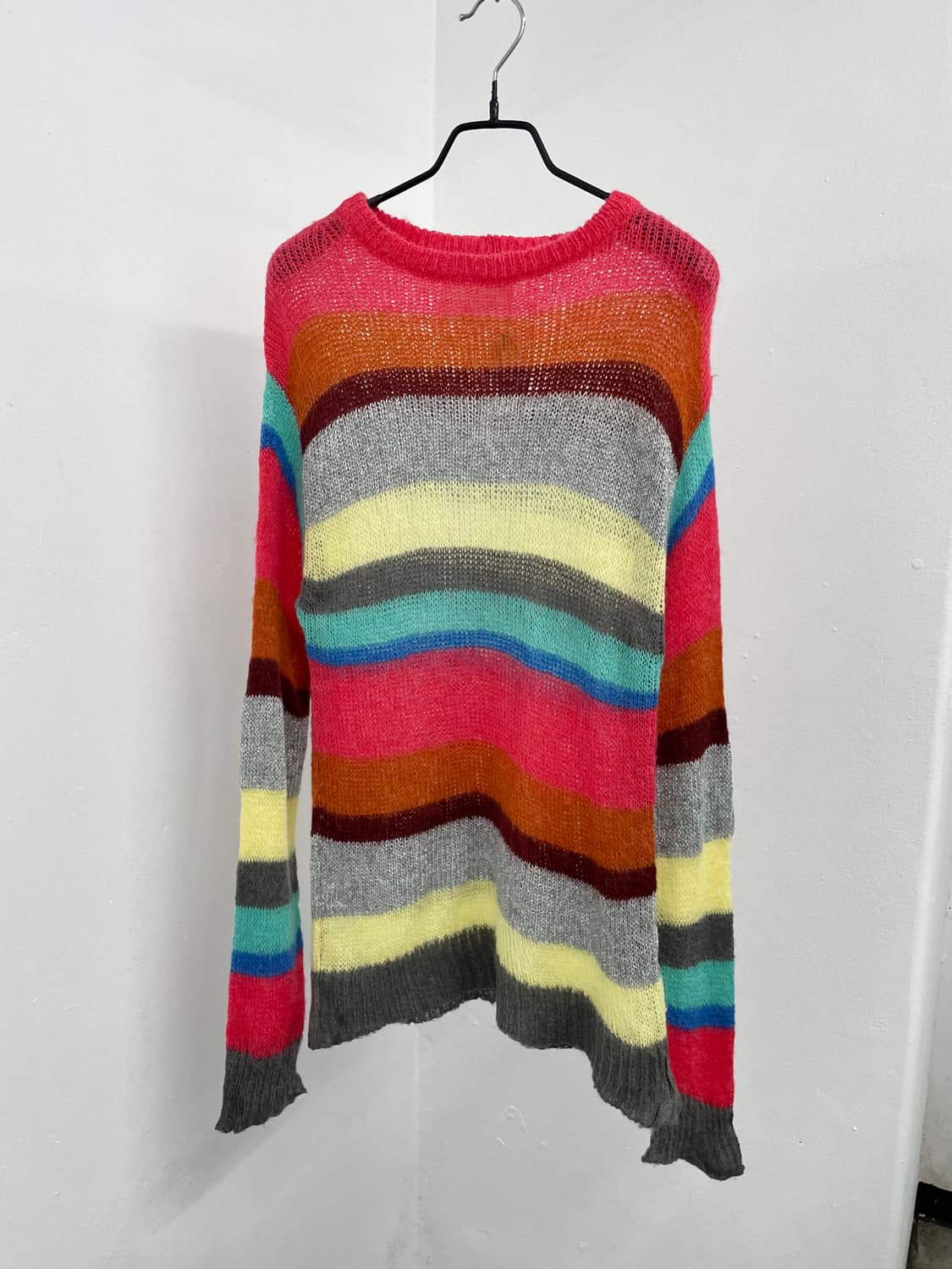 모헤어 하구미 스트라이프 니트 상품이미지4