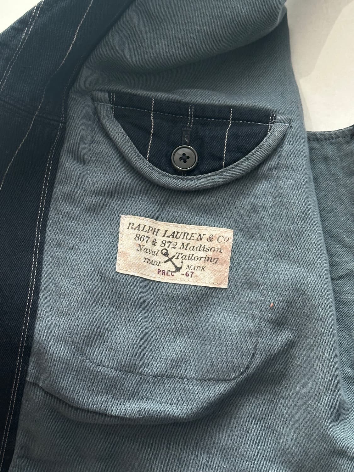 랄프로렌 핀스트라이프 베스트 L 상품이미지2