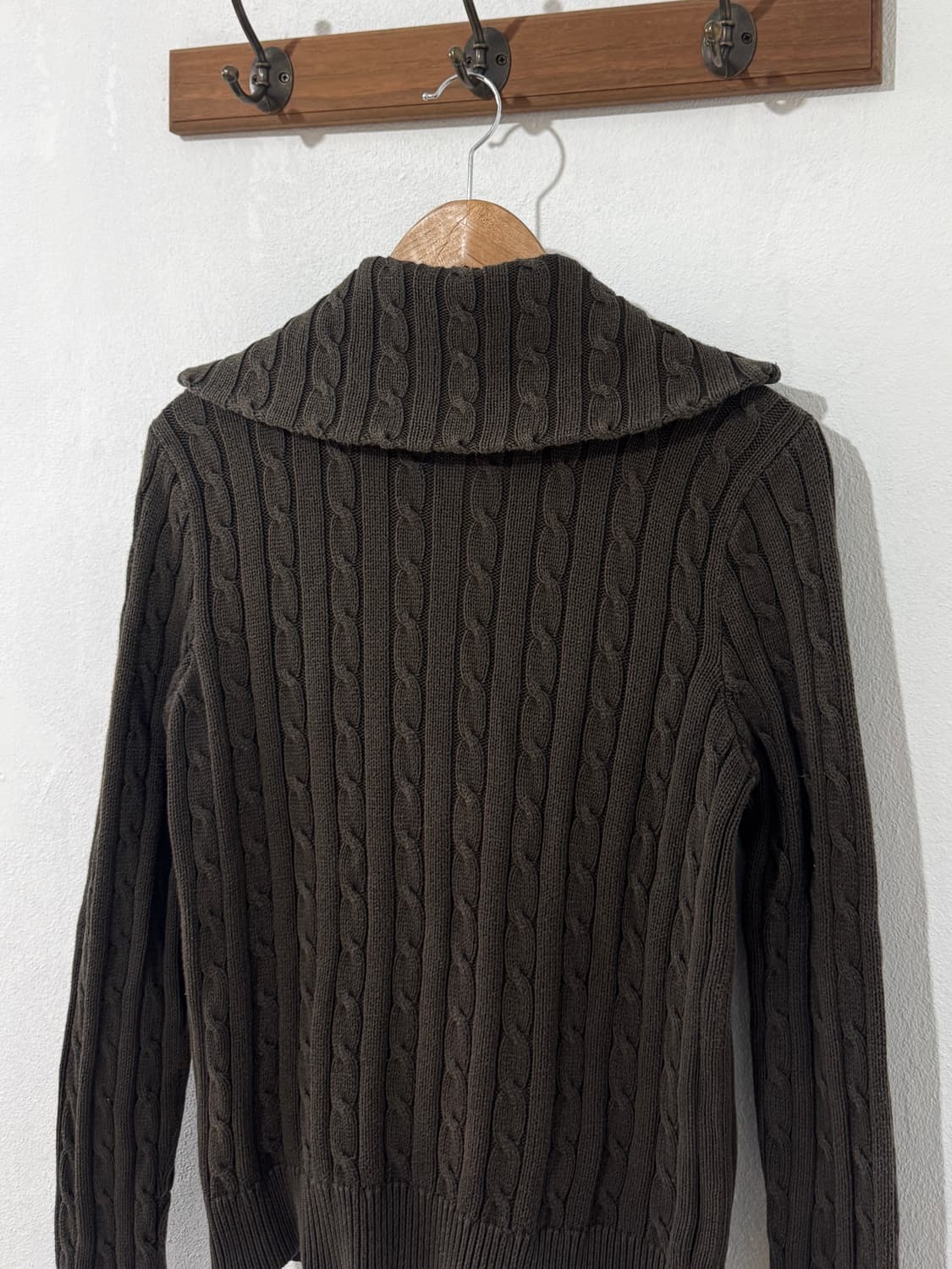 폴로 브라운 니트 세라 집업 상품이미지4