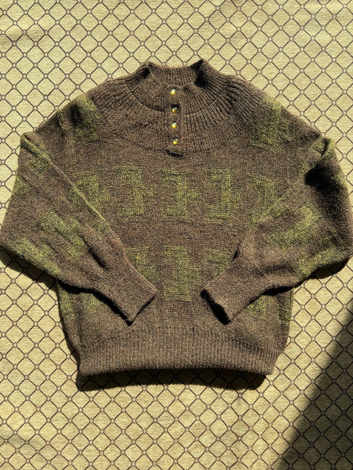 브라운 버튼 니트 상품이미지3