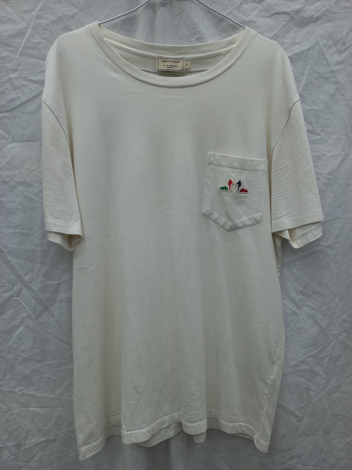 메종키츠네 트리컬러 폭스 패치 포켓 티셔츠 (남 XL) 상품이미지4