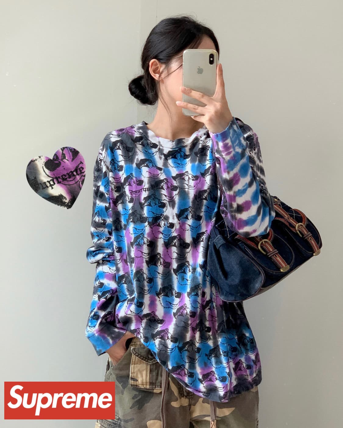 슈프림 21SS dyed bear 롱슬리브 상품이미지2