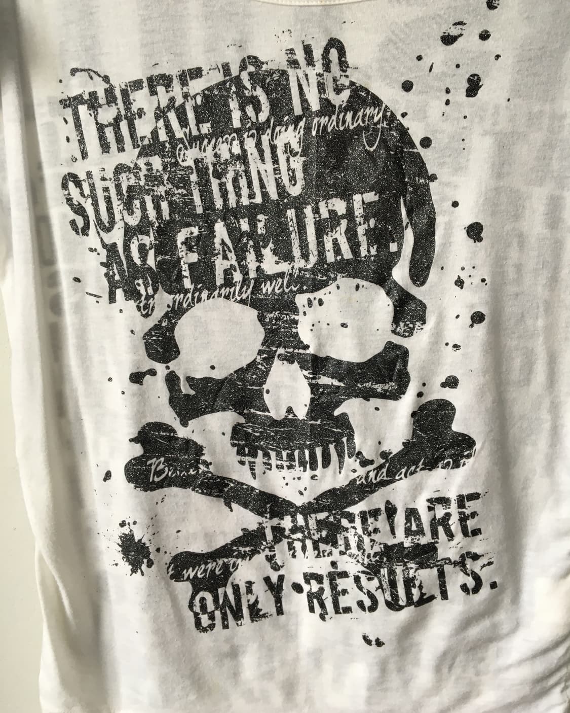 Side shirring skull printing t shirt 상품이미지5