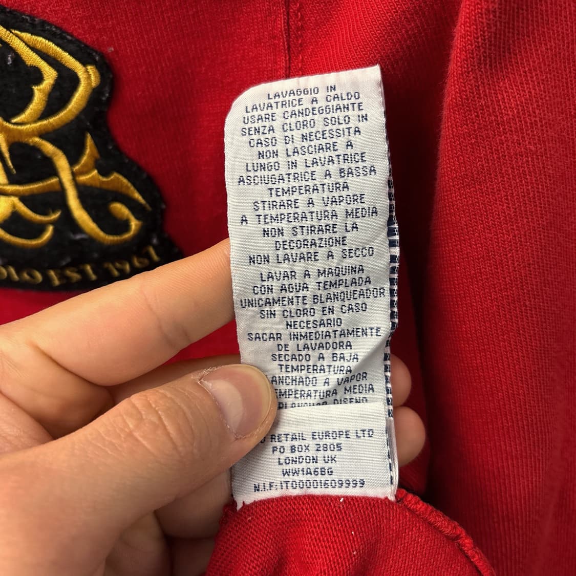 90s 폴로 랄프로렌 RL 자수 와펜 클래식 프레피 럭비티 N806 상품이미지9