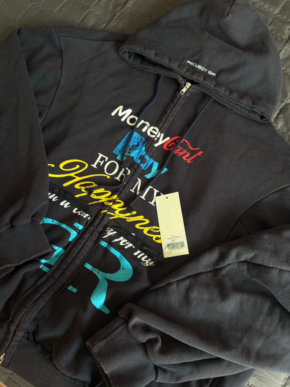 프로젝트GR 해피니스 후드집업 네이비 2사이즈 상품이미지2