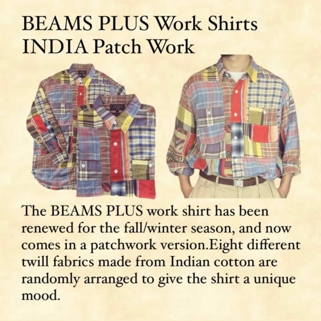 빔즈플러스 리얼 패치워크 워크 셔츠 상품이미지9