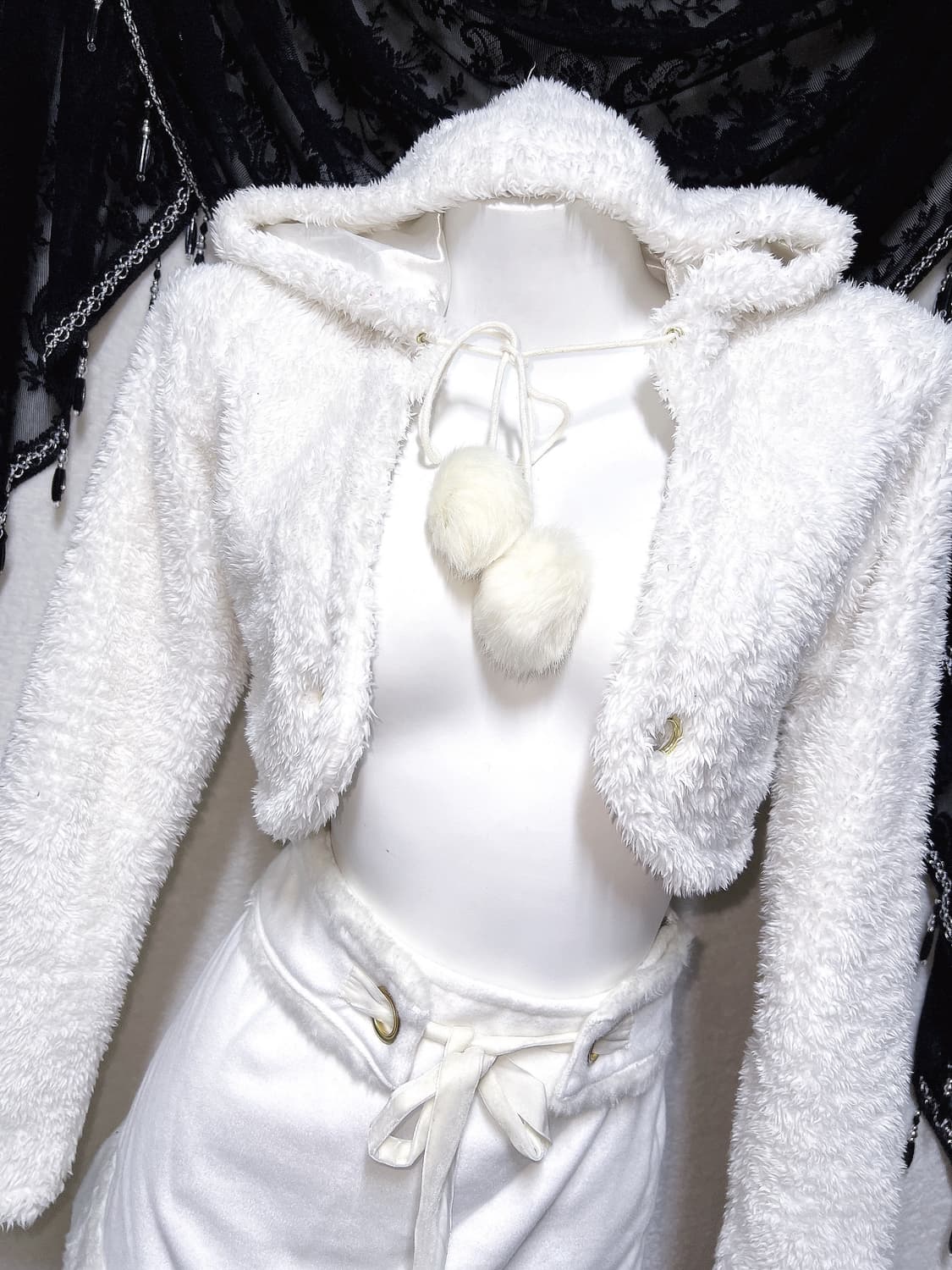 트랄라라 볼레로 폼폼이 퍼가디건 달천 풀문 로맨틱갸루 로걀 핀터 삿포로 상품이미지8