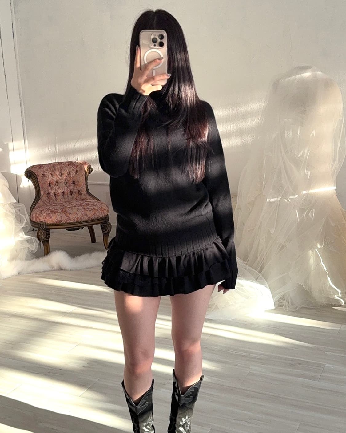 theory black turtle neck knit 상품이미지10