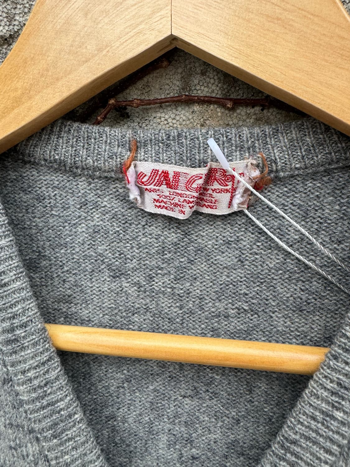 80s~90s jaeger 램스울 100 아가일 패턴 빈티지 니트 베스트 상품이미지5