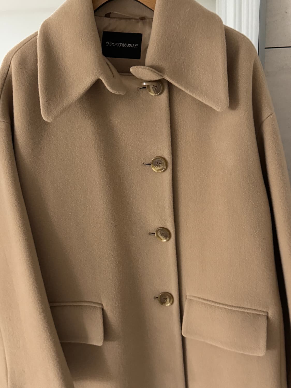 <1회 착용🖤> 엠포리오 아르마니 Emporio Armani 카멜 코트 상품이미지10
