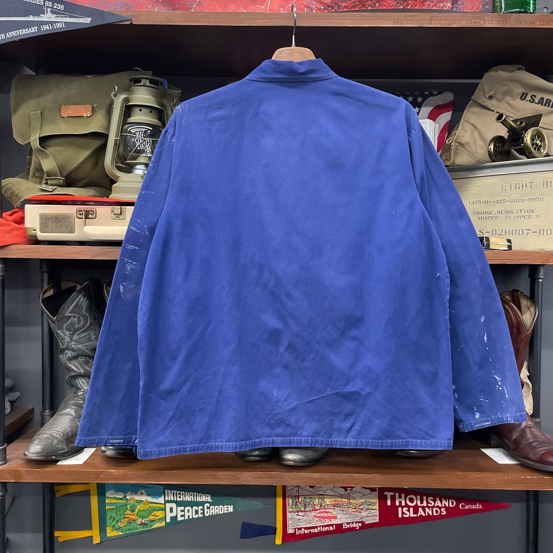 70s 페인팅 포켓 패치 프렌치 워크 자켓 빈티지 초어 자켓 상품이미지2