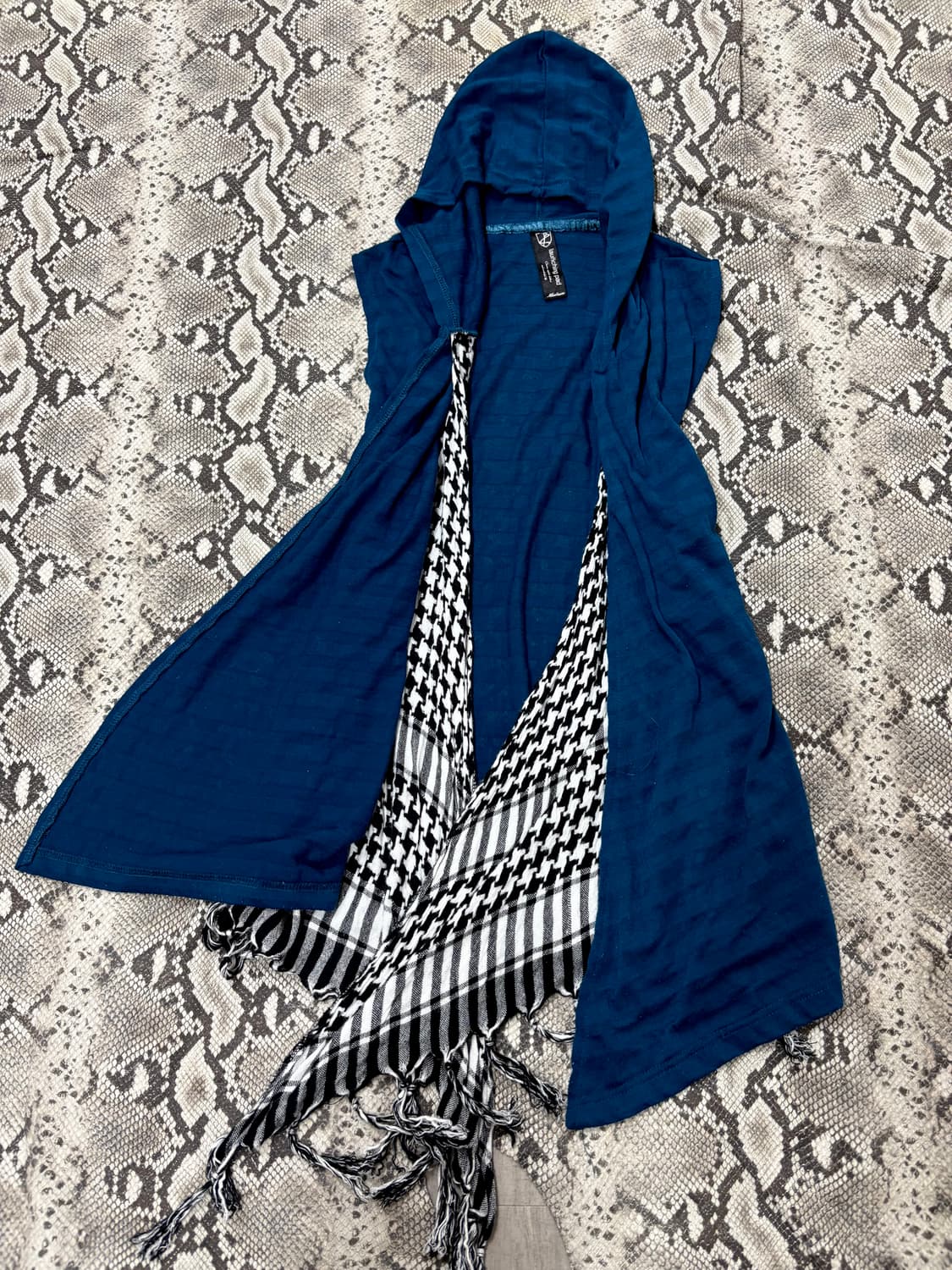 “Vintage” 00’s Style Check Layered Hoode 상품이미지1