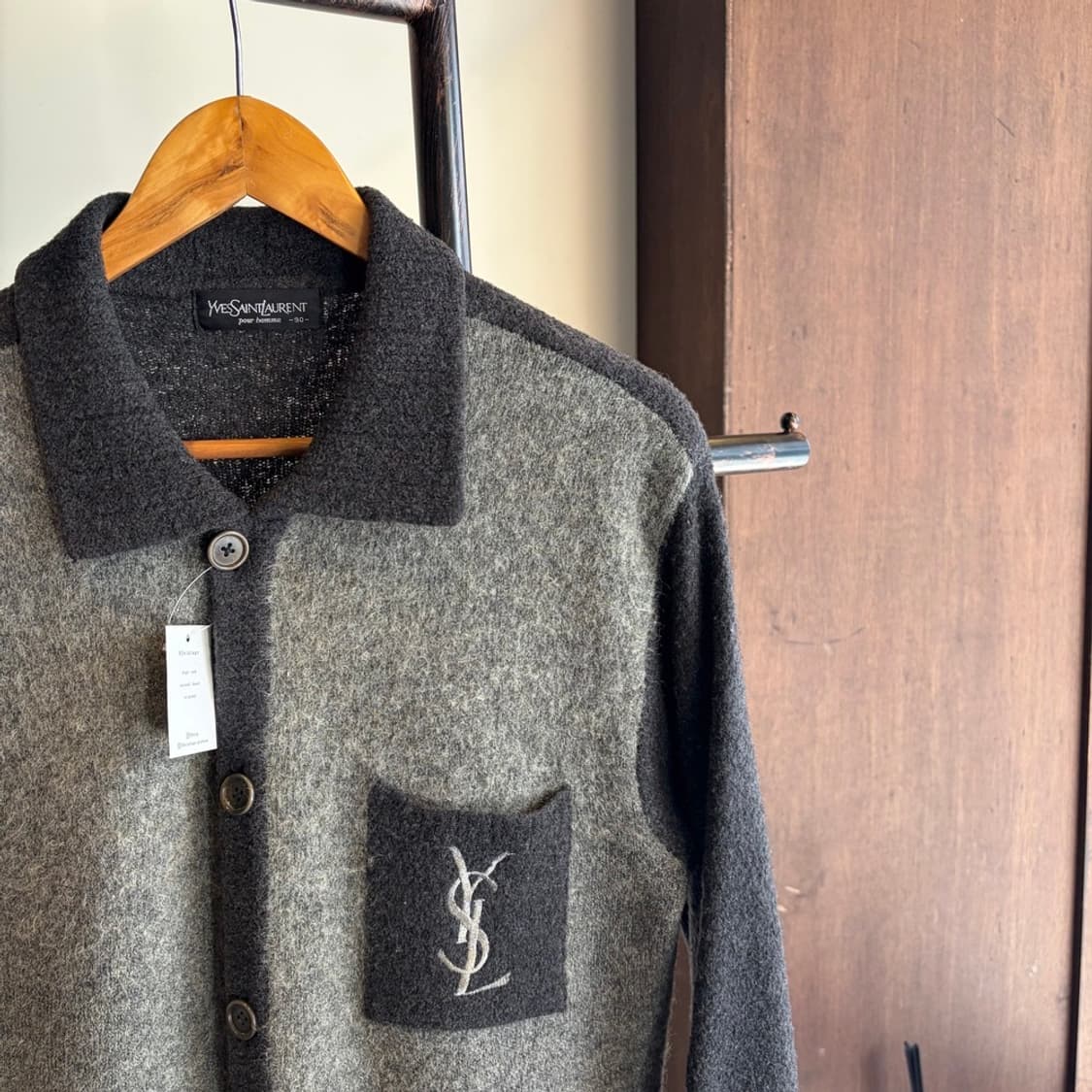 15451 - 입생로랑 모헤어 빅로고 가디건 (울 100%) 상품이미지3