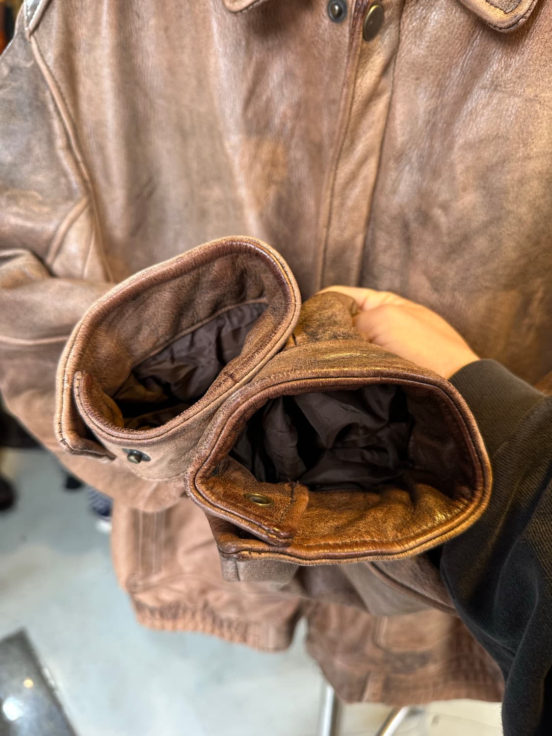 Wilsons Leather 헤비 리얼 레거 A-2 플라이트자켓 상품이미지6