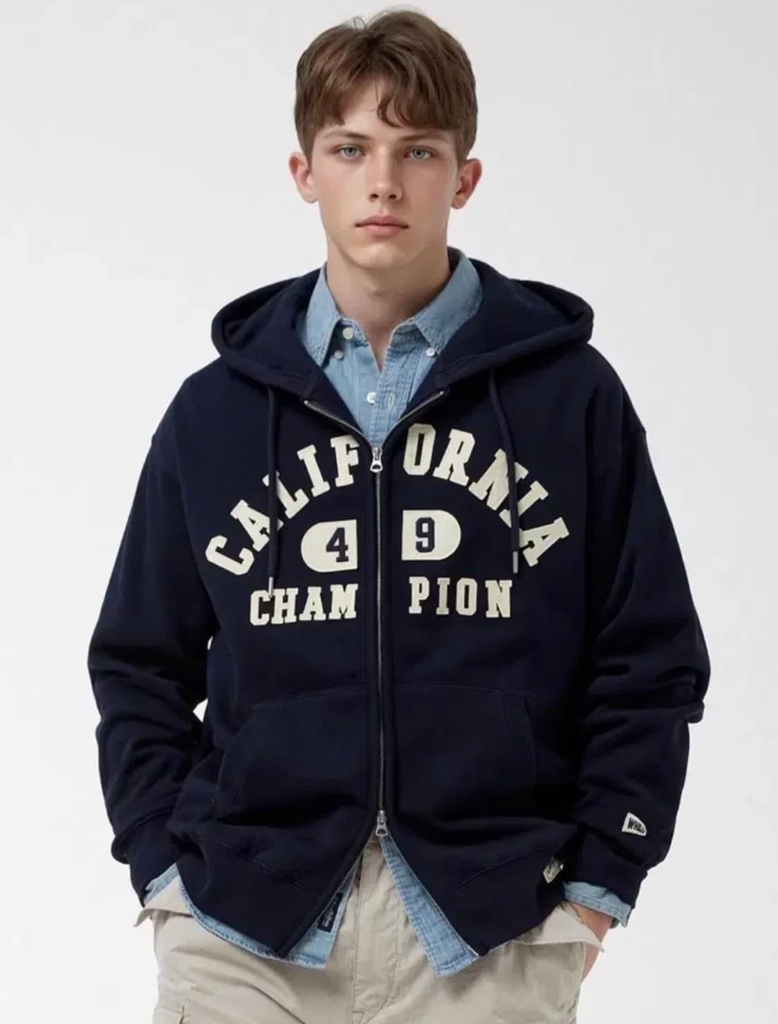 [XL] 후아유 시그니처 패치 후드 집업 상품이미지1