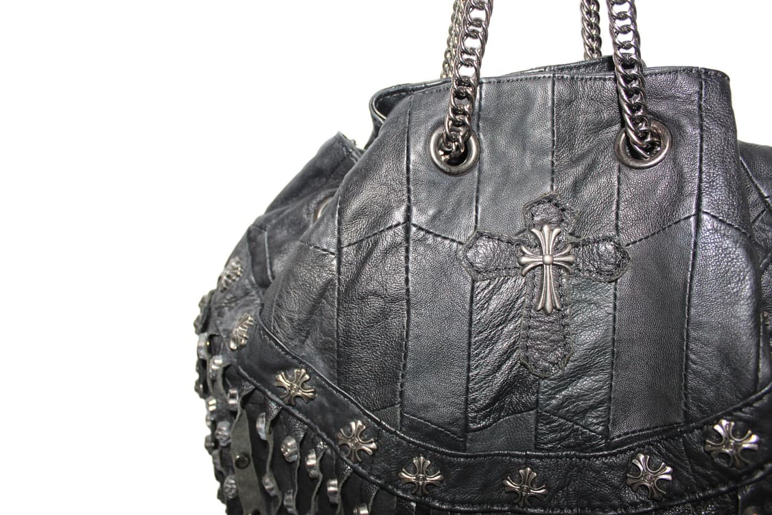 2000s JAPAN Skull Lamb Leather Chain Bag 상품이미지3