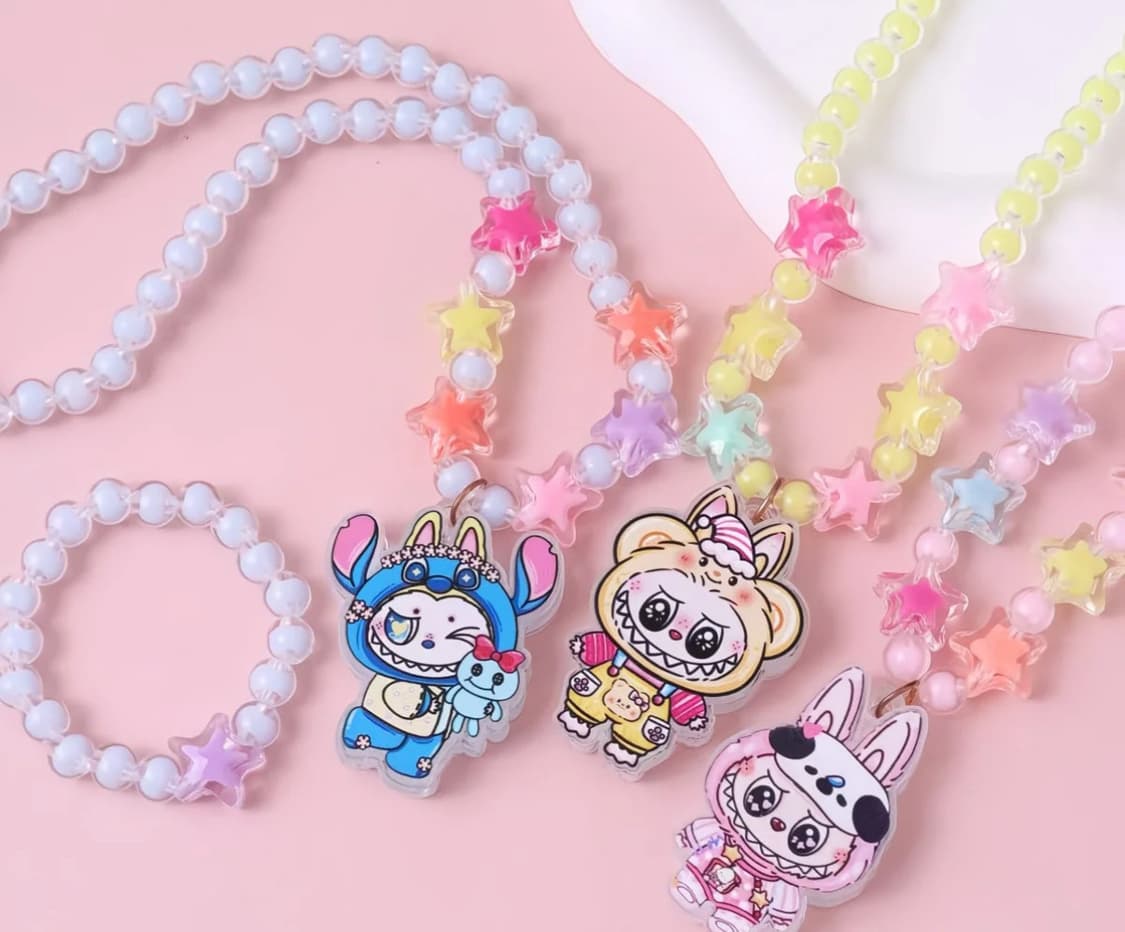 라부부 별 LED 비즈 목걸이 팔찌 세트 3세트10000 상품이미지3