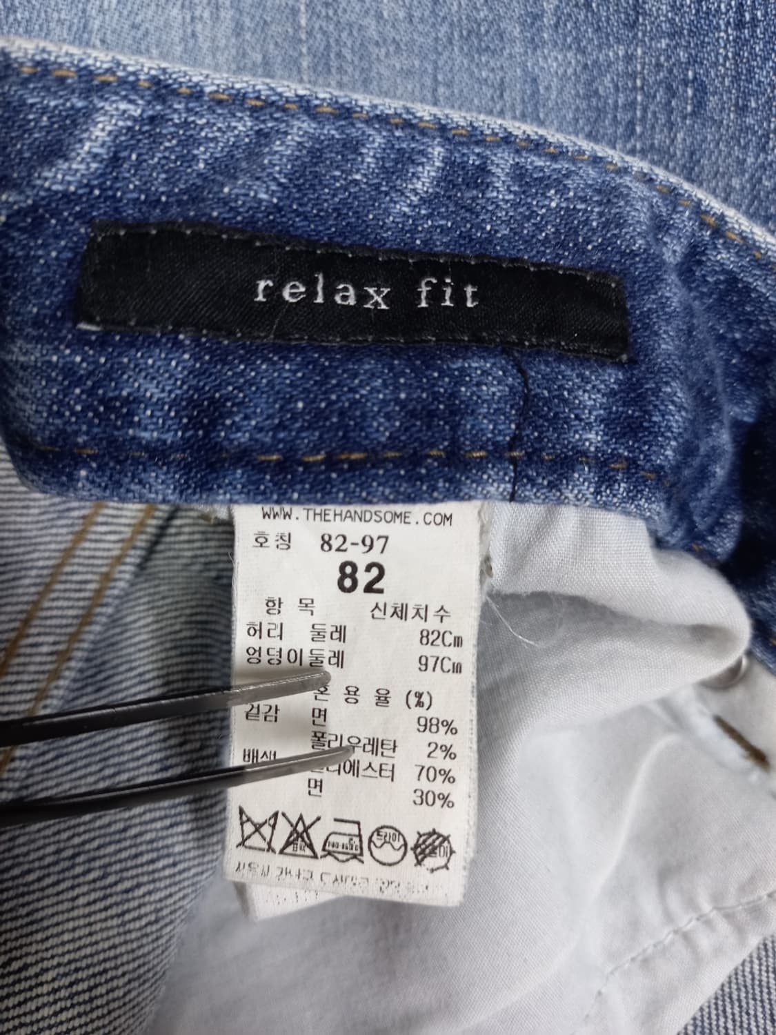 타임 옴므  남성 진청데님 팬츠 32.33 상품이미지8