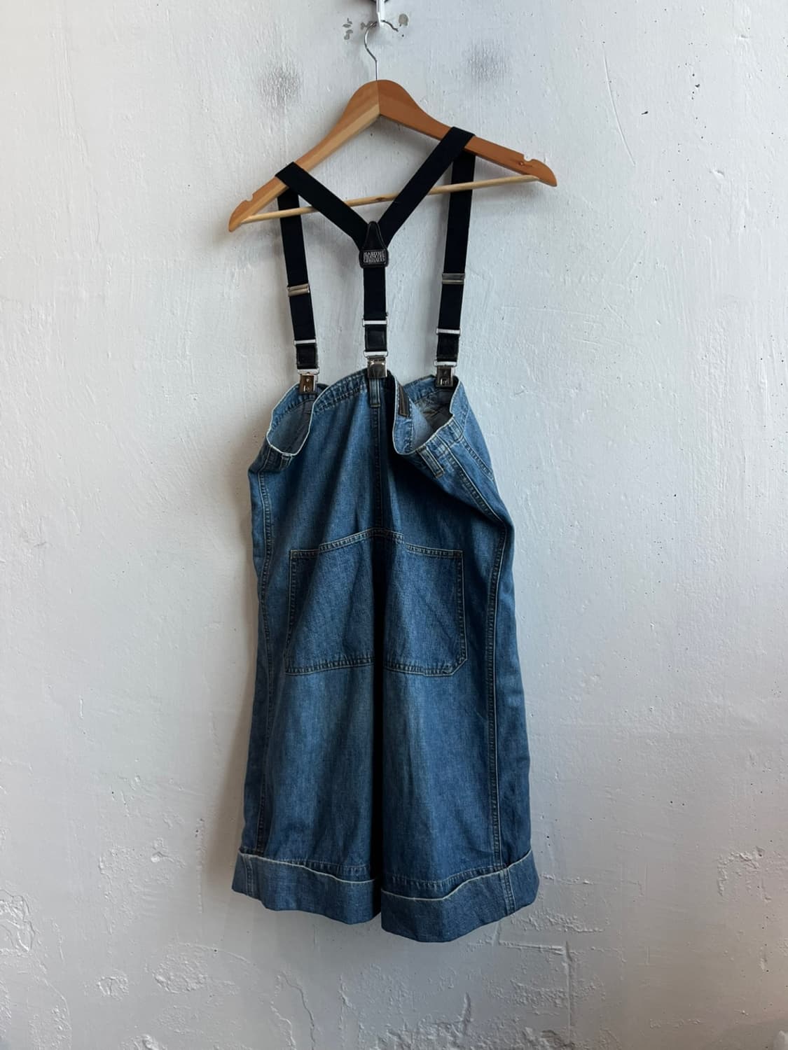 빈티지 마리떼프랑소와저버 하프 데님 오버롤 Made in JAPAN 상품이미지2