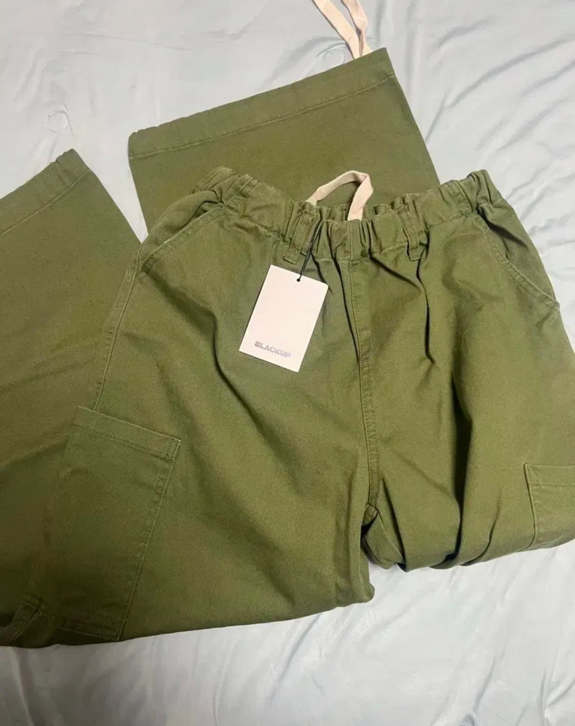 블랙업 와이드 코튼 팬츠 와이드팬츠 상품이미지5