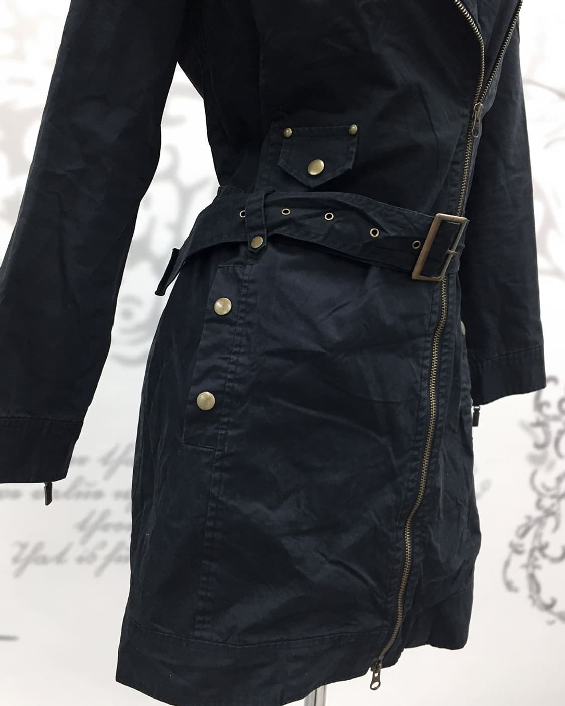 Slim Fit Belted Moto Jacket 상품이미지4