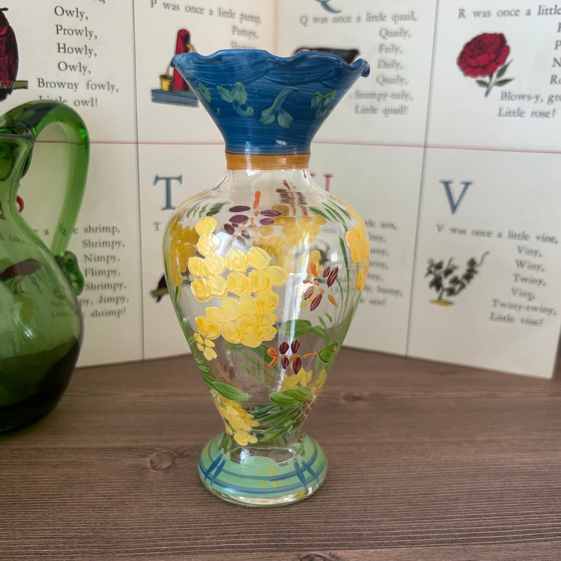 미국 빈티지 화병 핸드페인티드 꽃병 상품이미지8