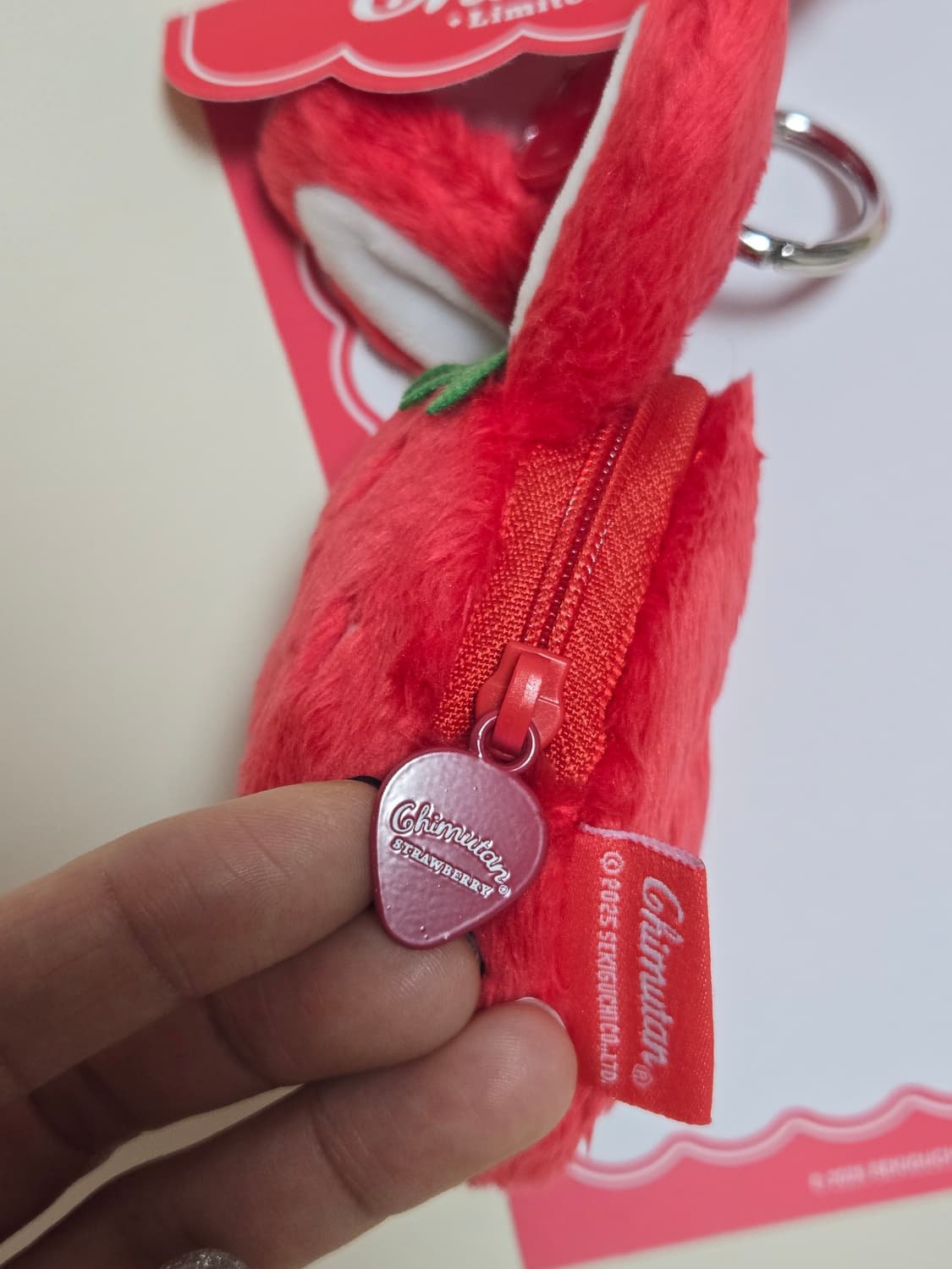 몬치치 한정 딸기 치무탄 지갑 파우치 키링 상품이미지4