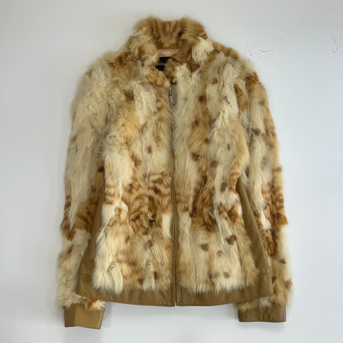 Buon Accordo 아이보리 베이지 토끼 퍼 자켓 상품이미지3