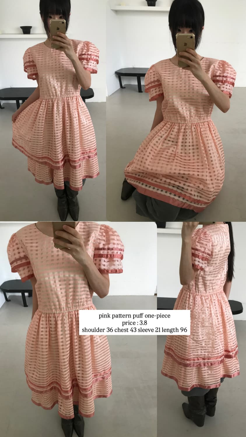 vintage pink pattern one-piece 상품이미지10