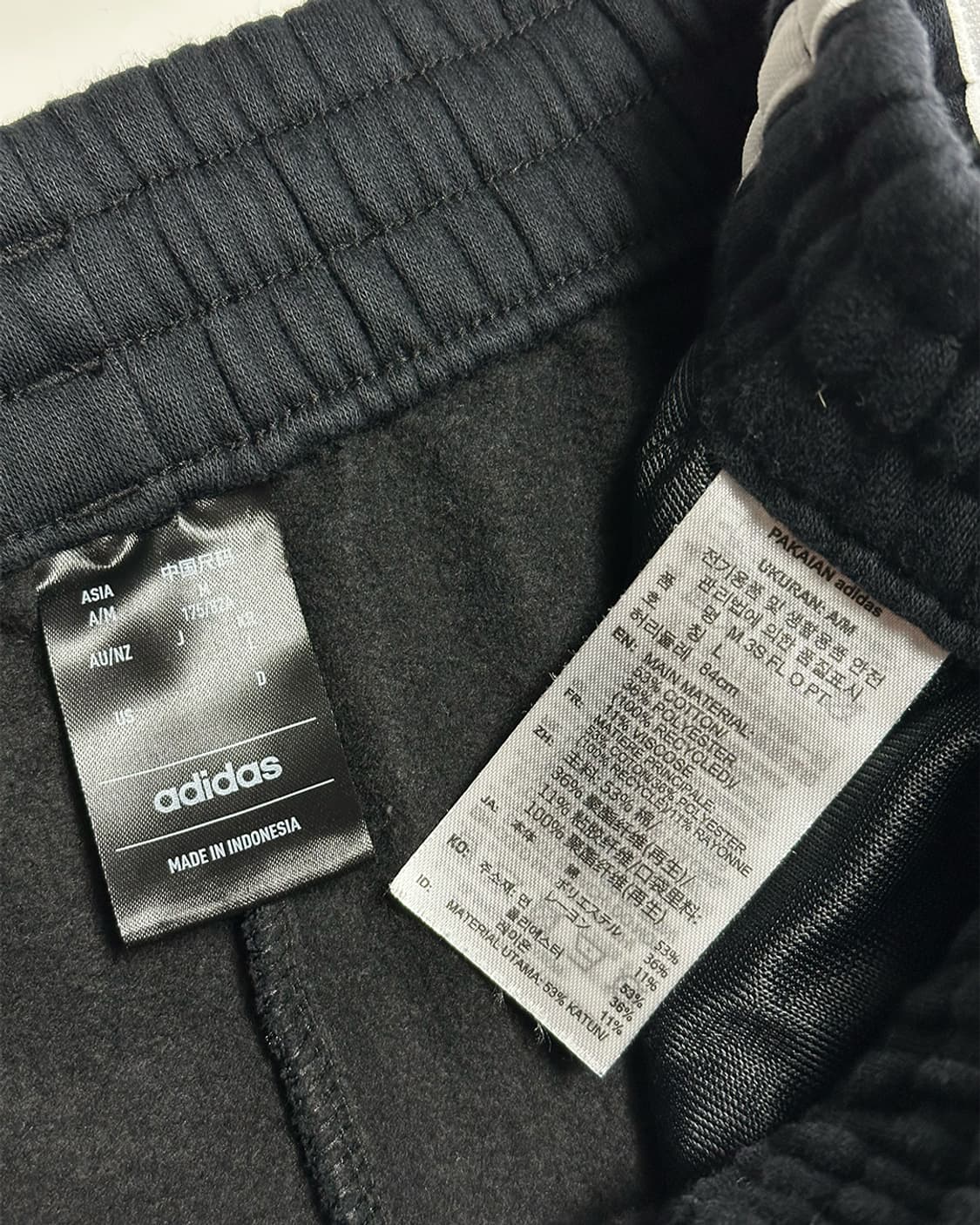 아디다스 삼선 트레이닝 팬츠 블랙 상품이미지3