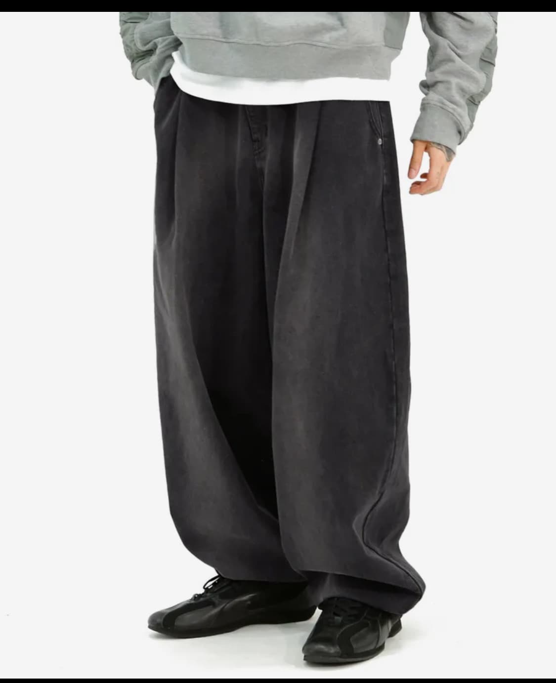 엑스톤즈 빅 와이드 벌룬 데님 팬츠 상품이미지1