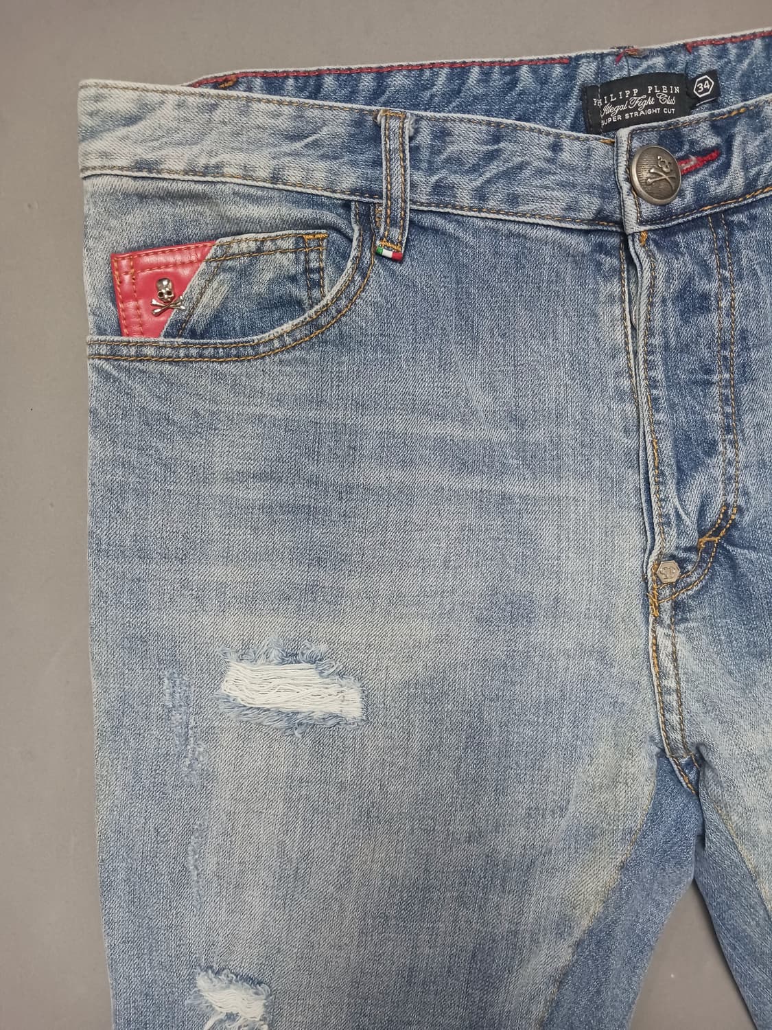 [34] 필립플레인 데미지 워싱 스트레이트진 청바지 상품이미지2