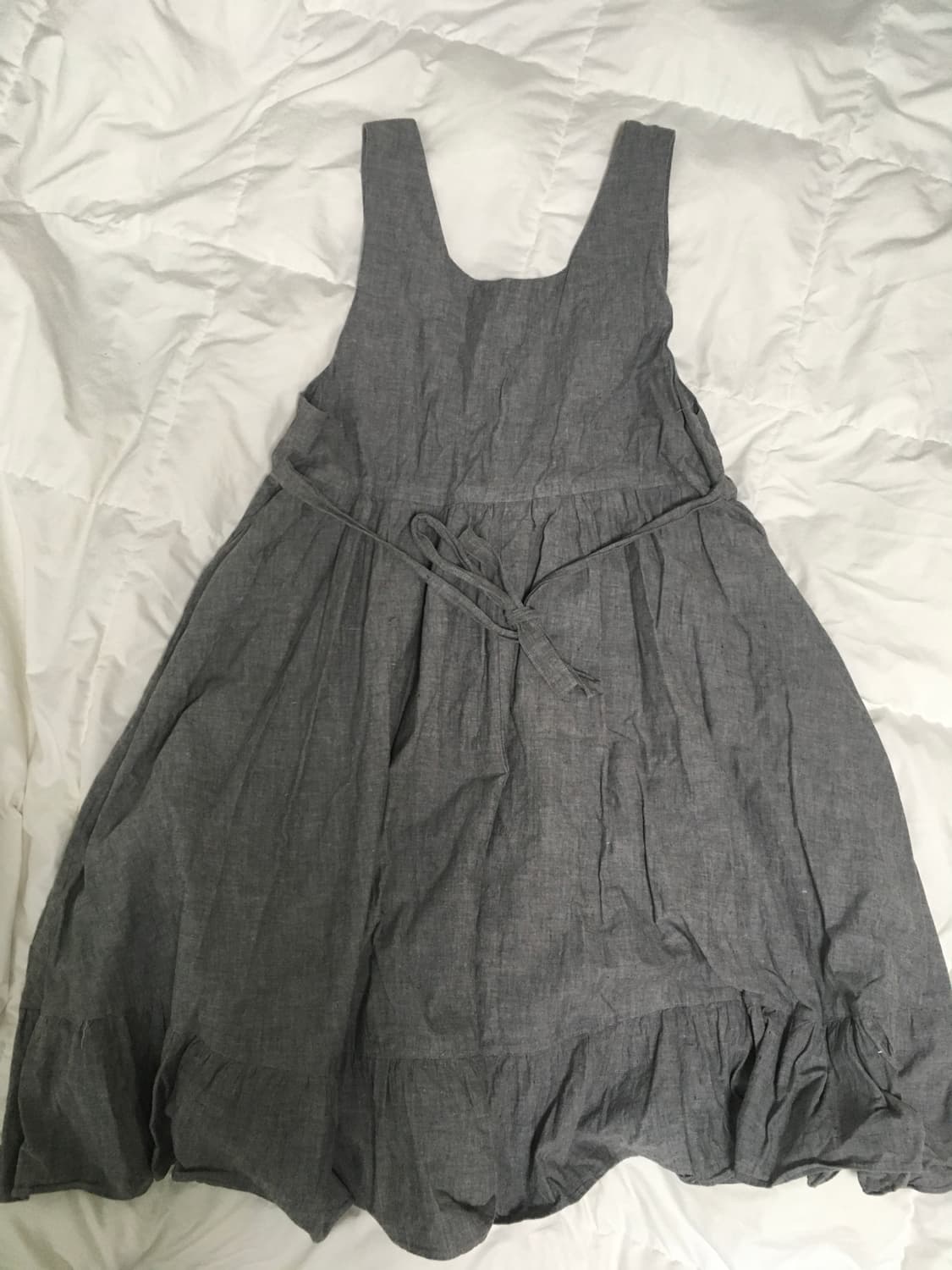 일본빈티지 모리걸 그레이 민소매 슬리브리스 원피스 상품이미지2