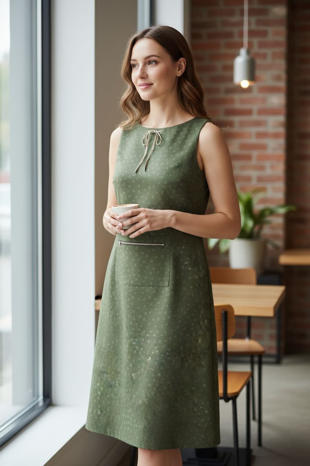 MARC JACOBS LOOK  카키 패턴 민소매 원피스 상품이미지1
